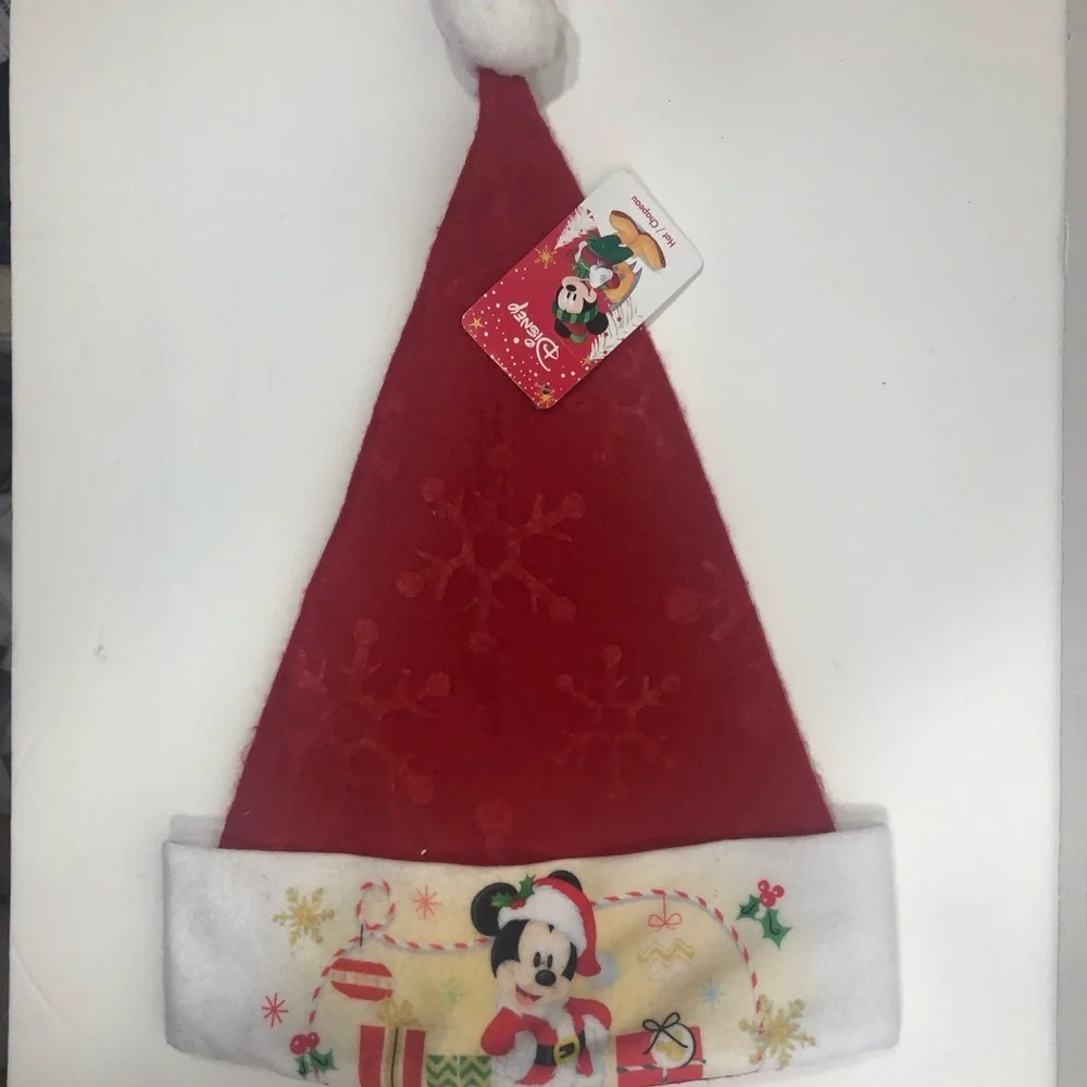 Mickey Santa hat  NWT
